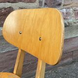Paire de chaises d’école adulte Casala vintage design 1960 mid-century