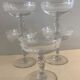 5 antique champagne glasses in engraved crystal