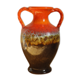 Vase à anses vintage "Fat lava" déco rétro