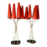 Pair of large candelabra lamps