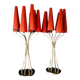 Paire de grandes lampes candelabre
