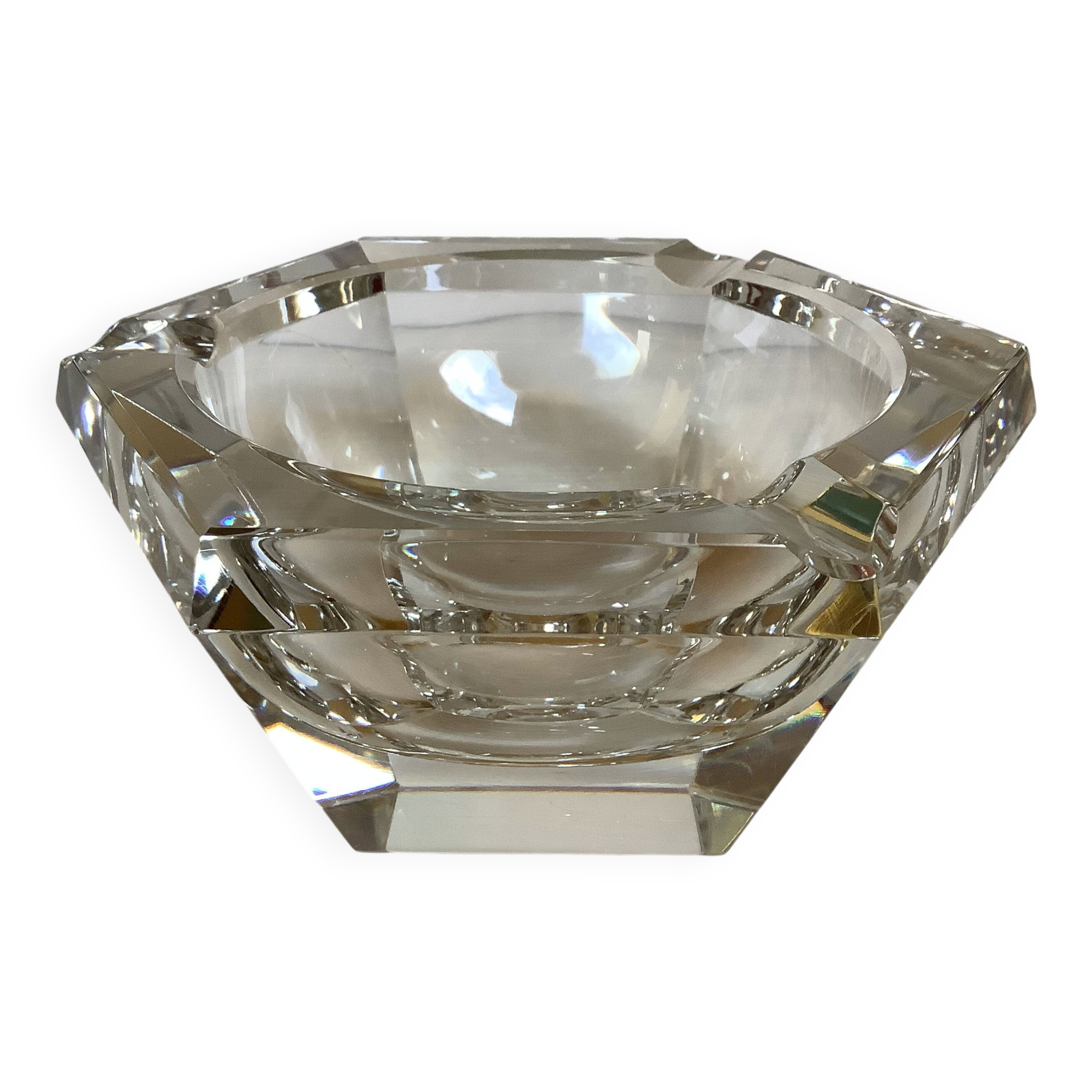 Large asymmetrical ashtray Val Saint Lambert pocket tray