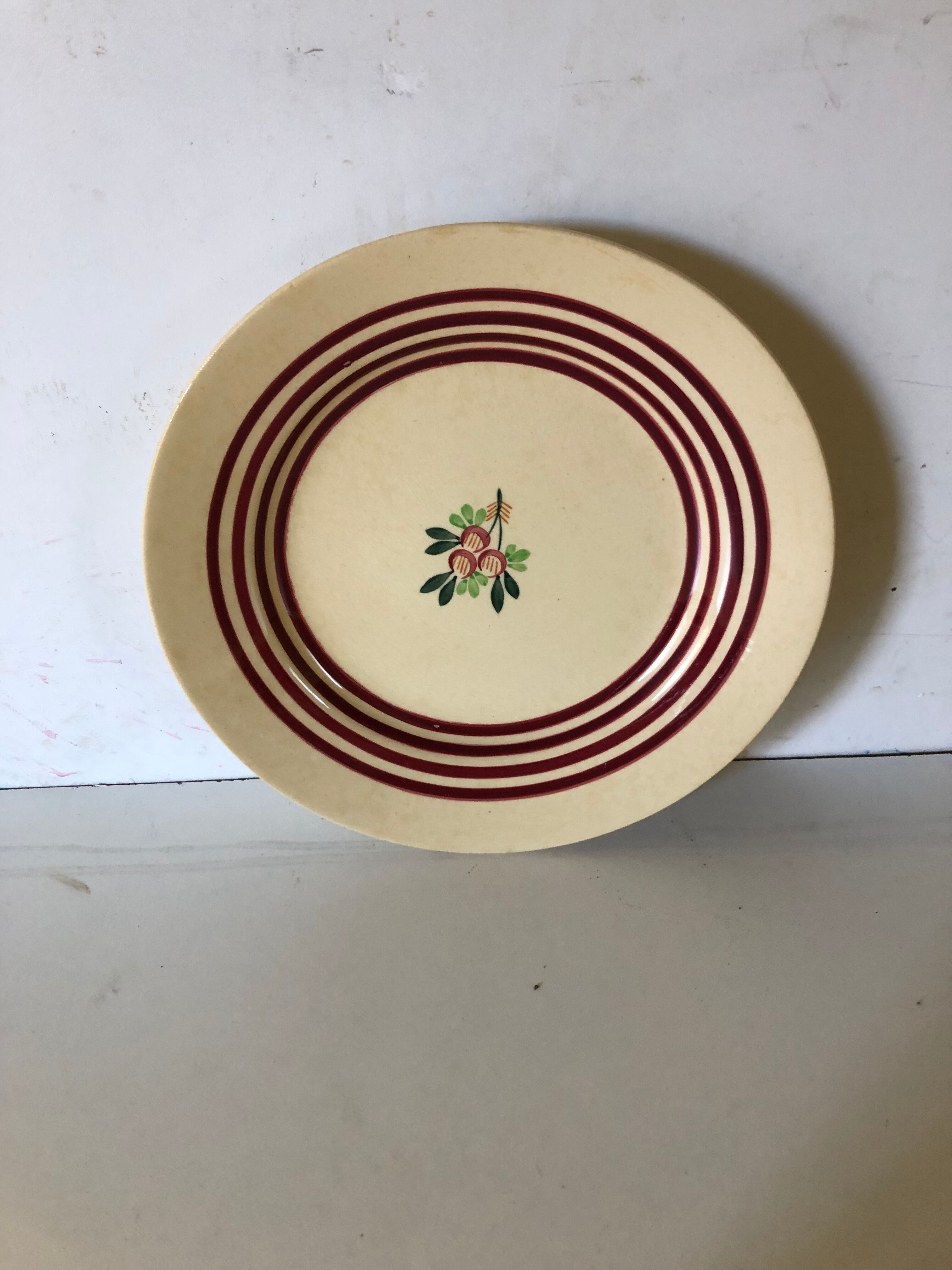 24 hollow faience plates by GIEN