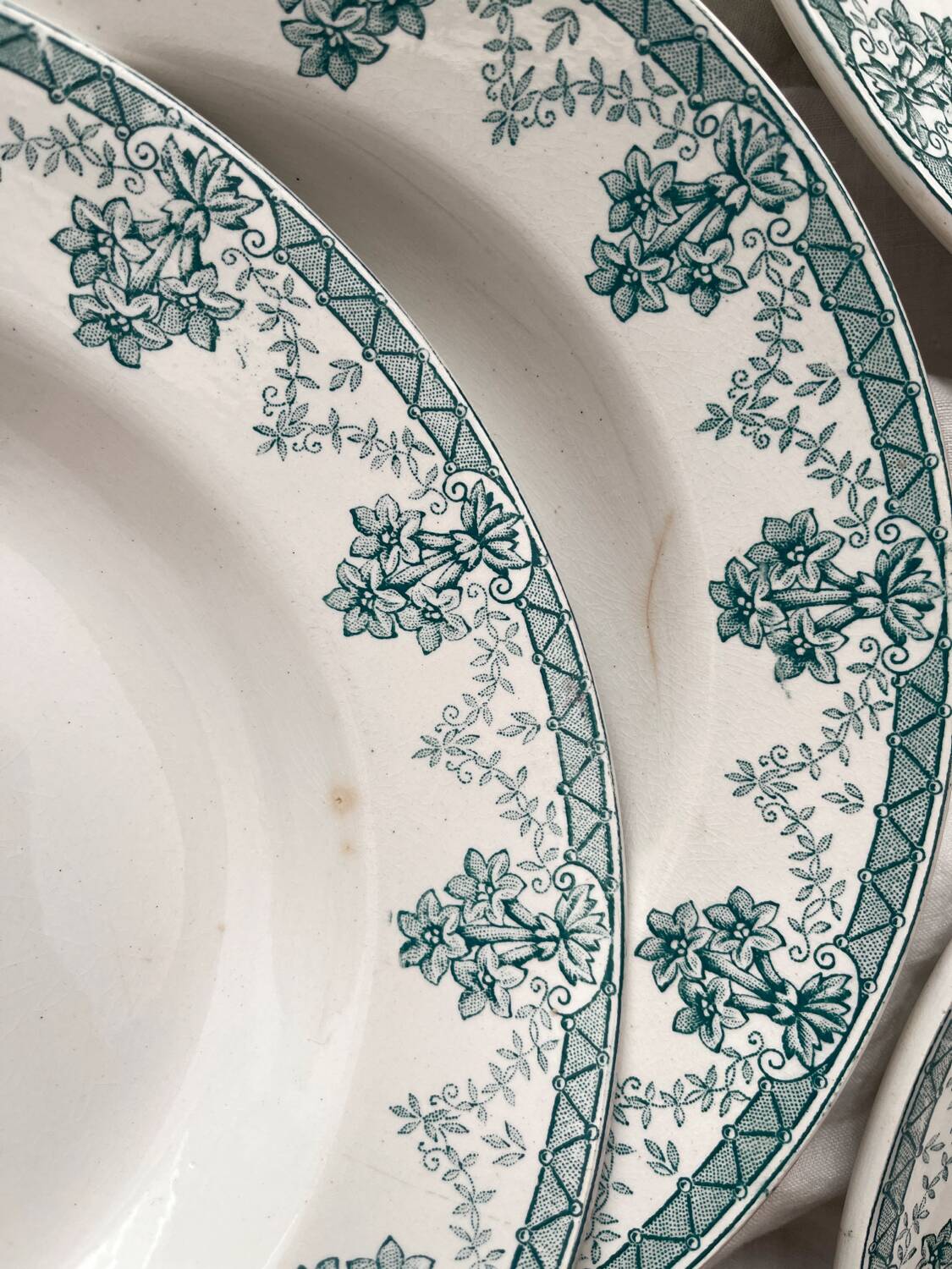 10 earthenware soup plates "Cahors" Saint Amand