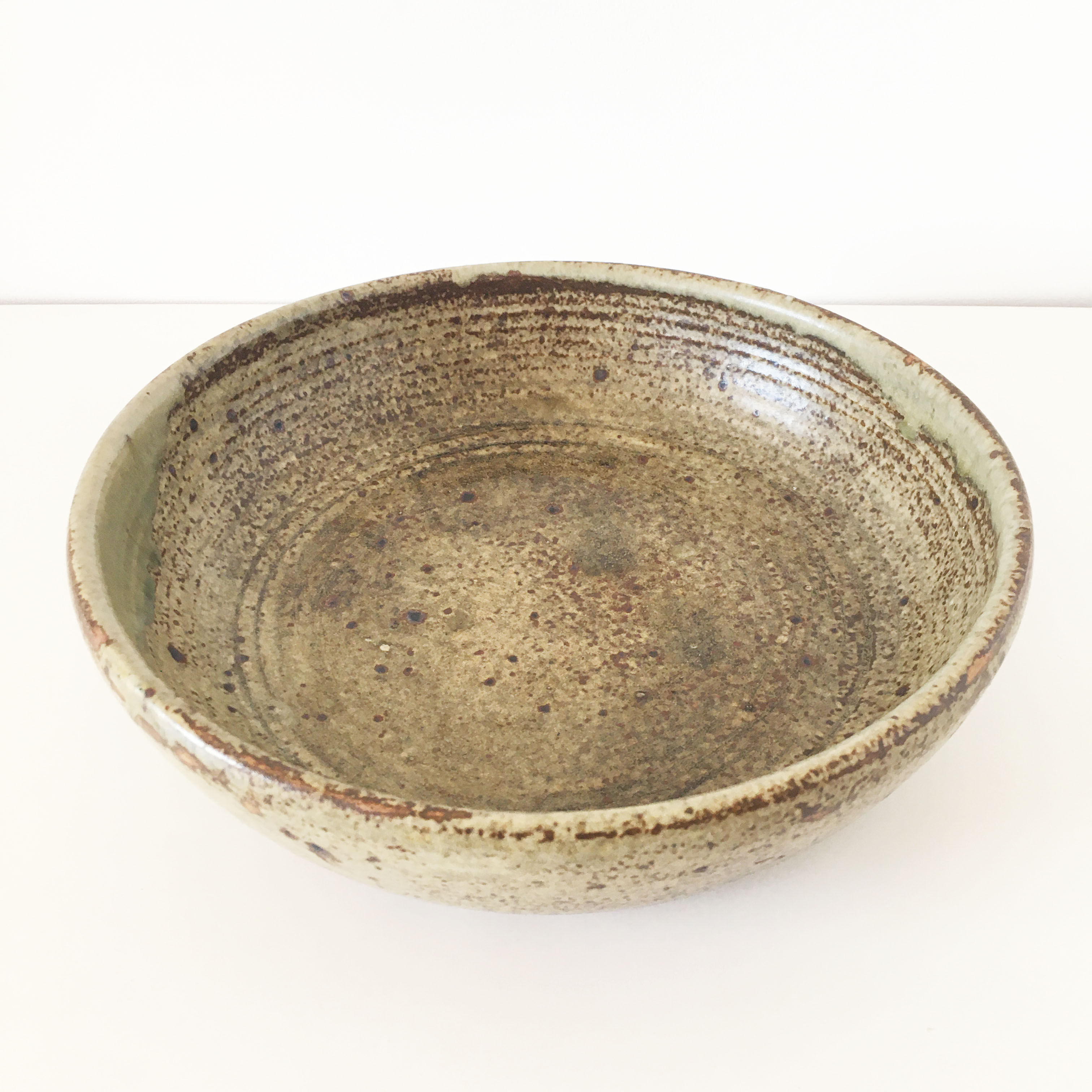 Green sandstone round dish
