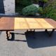 Square wooden table in Henri II style.