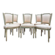 Set of Six Louis XVI Style Lacquered Wood Chairs, 19th Century