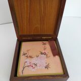 Asian wooden coaster in box