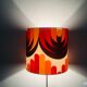 Athena h32 d35 lampshade vintage fabric 70s