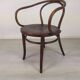 Kohn curved wooden armchair