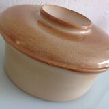 Beige stoneware vegetable dish by Grès de France 1970