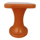 "Selup" orange plastic stool, pure 1970s design, France.