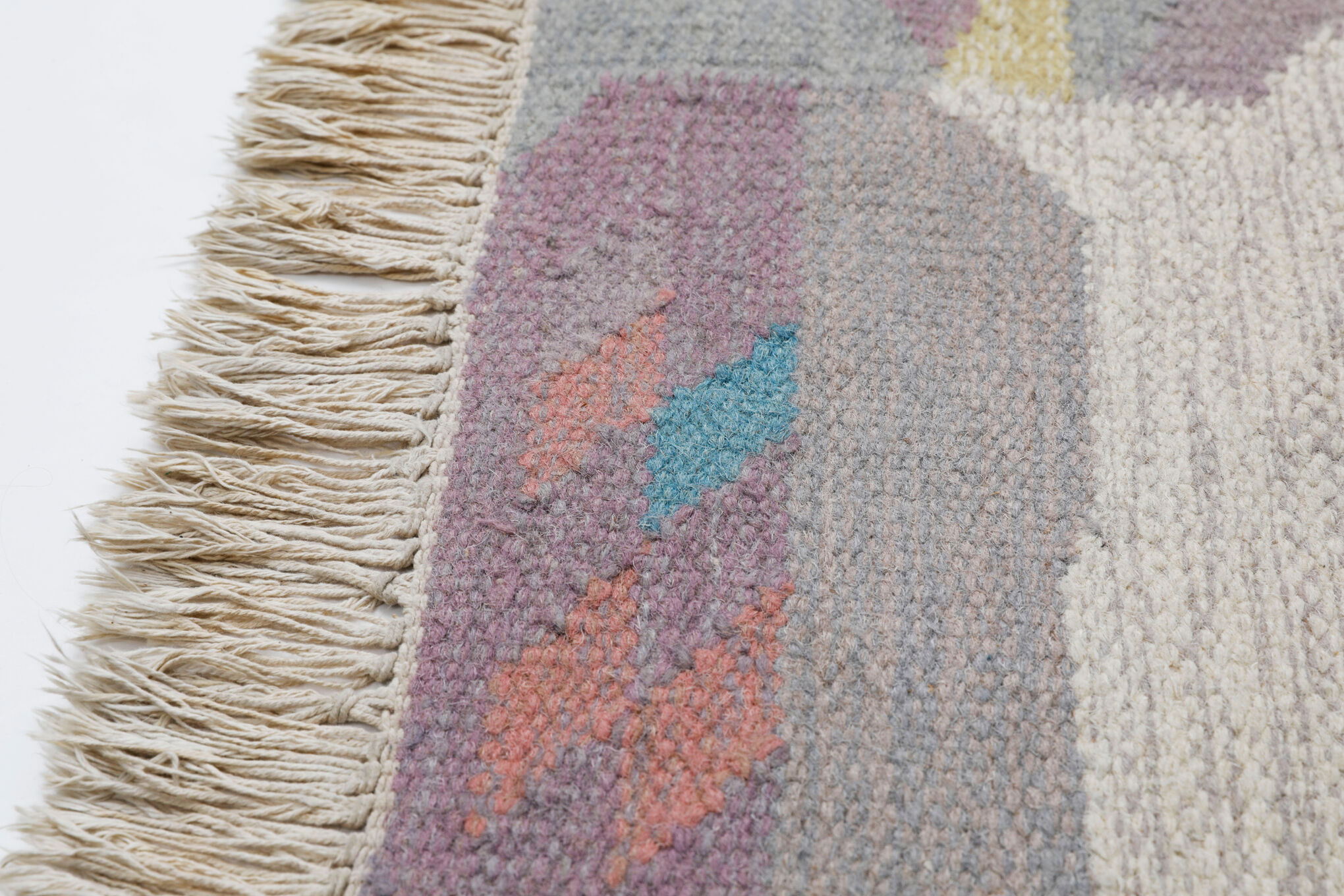 Pastel flat woven rug 220x200cm | Selency