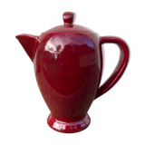 Vintage burgundy red teapot