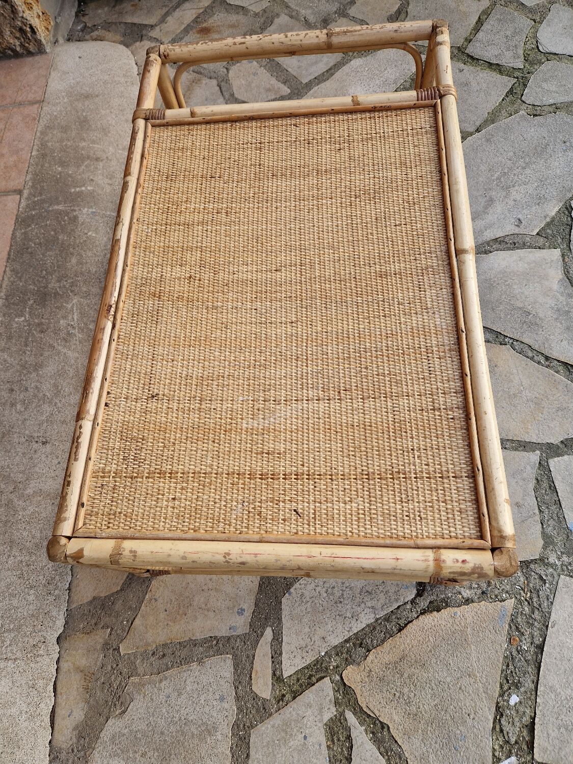 Vintage rattan coffee table