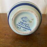 Pair of Antique DELFT White Porcelain Vases with Blue Decor Vintage