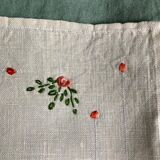 Vintage embroidered tea tablecloth
