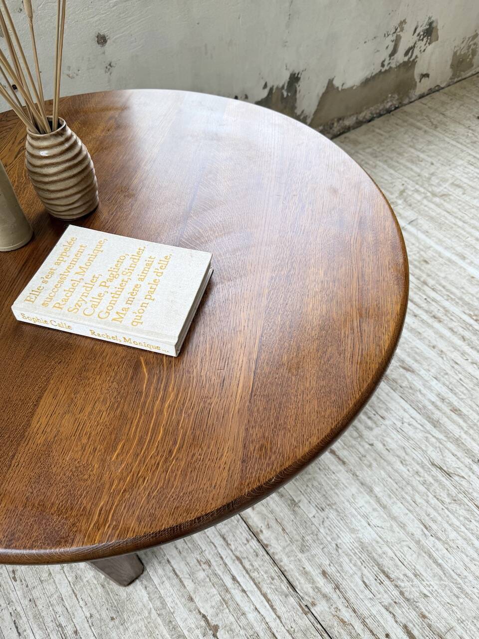 Round oak table 1950