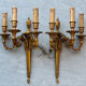 Paires d’appliques bronze Louis XVI Lucien Gau
