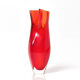 Red vase orange Murano Sommerso Mandruzzato Vintage