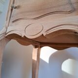 Louis XV style bedside side table in light wood