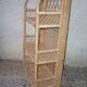Rattan and wicker folding shelf