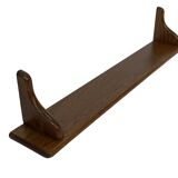 Vintage oak wall rack book shelf 1960s wood minimalist design