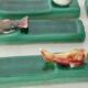 12 portes couteaux en céramique poisson crustacés vintage