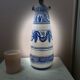 Vintage Spanish Hand Painted Glazed Ceramic Vase / Water Jug