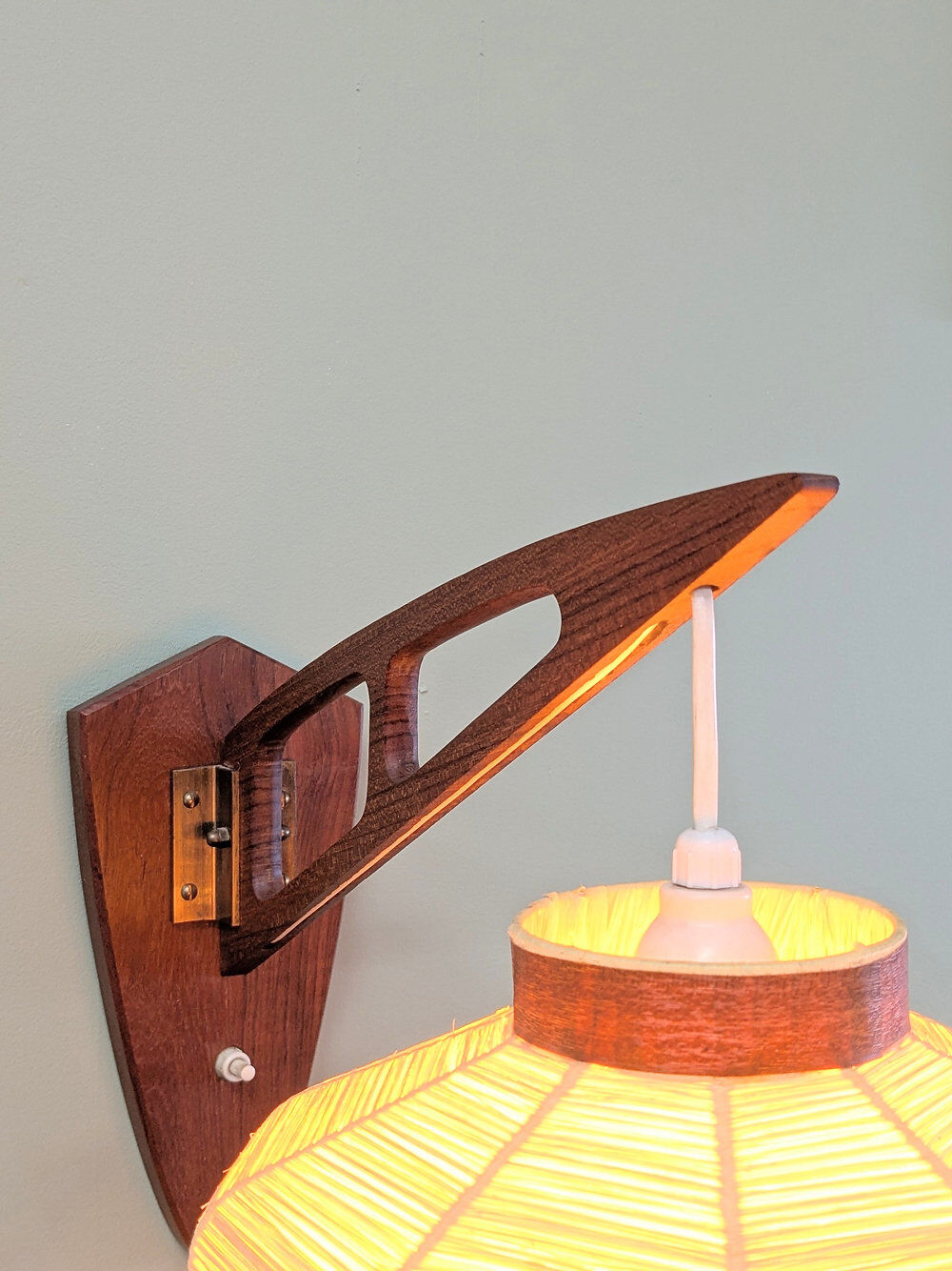 Danish vintage wall light in teak