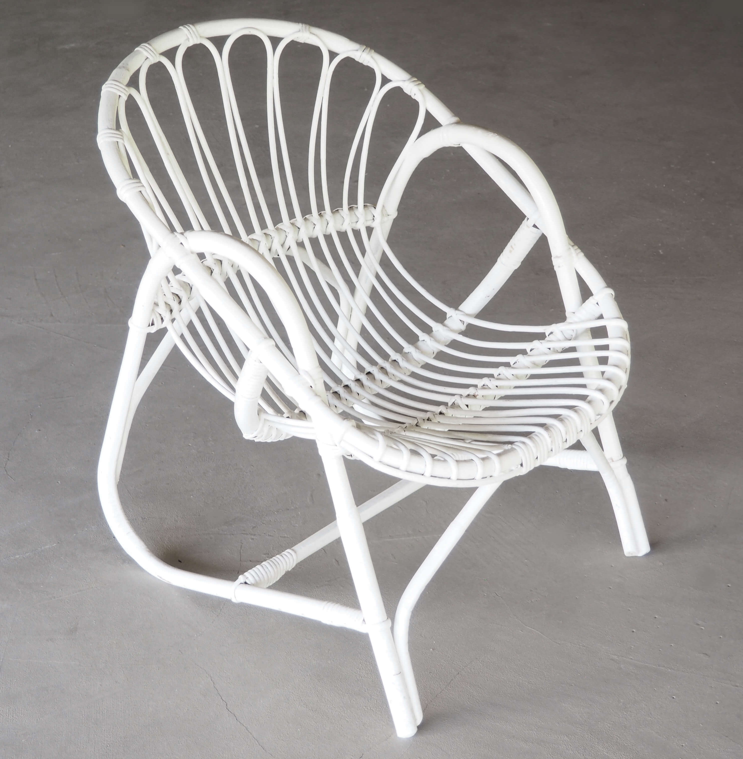 Paire de fauteuils rotin