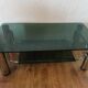 Vintage chrome and smoked glass coffee table