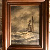 Marine and moonlight painting