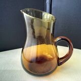 Jug, amber blown glass water carafe 1.5 l