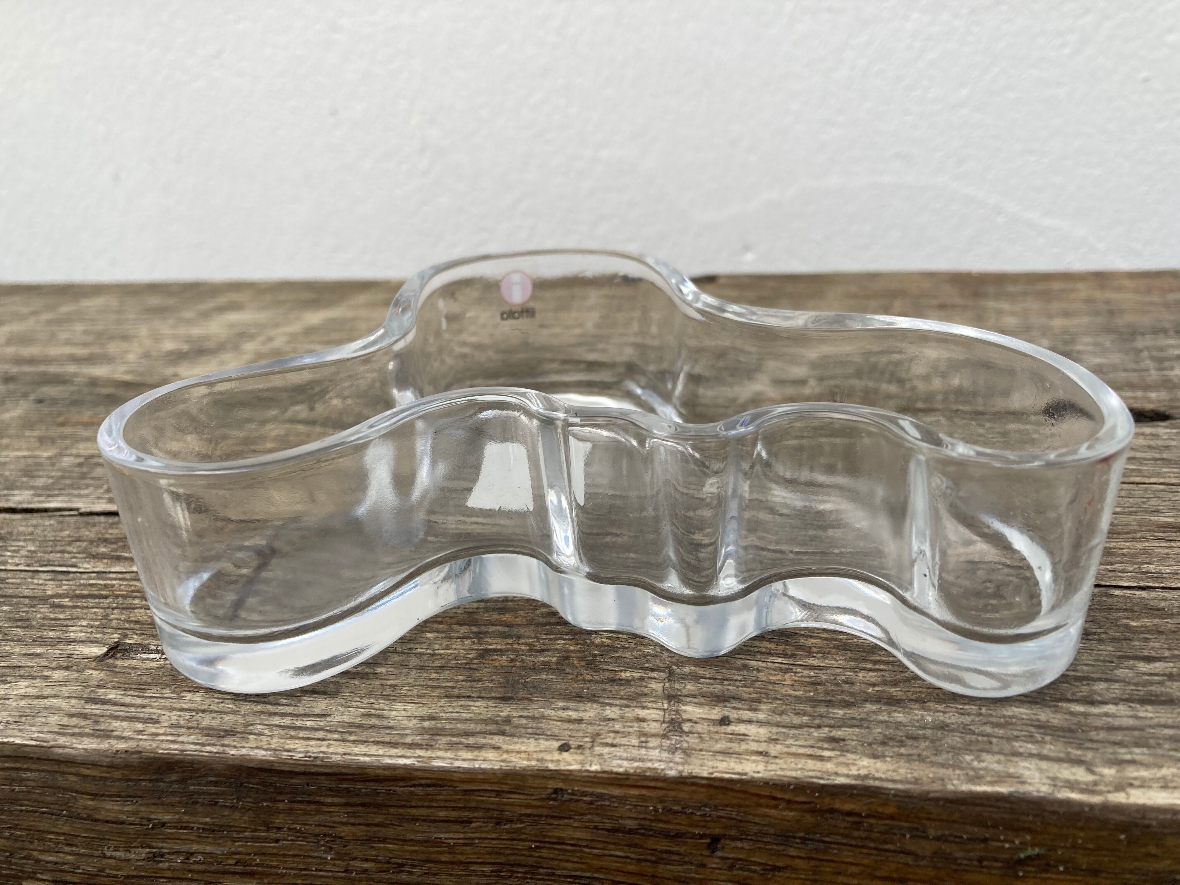Vase scandinave Alvar Aalto en verre Iittala