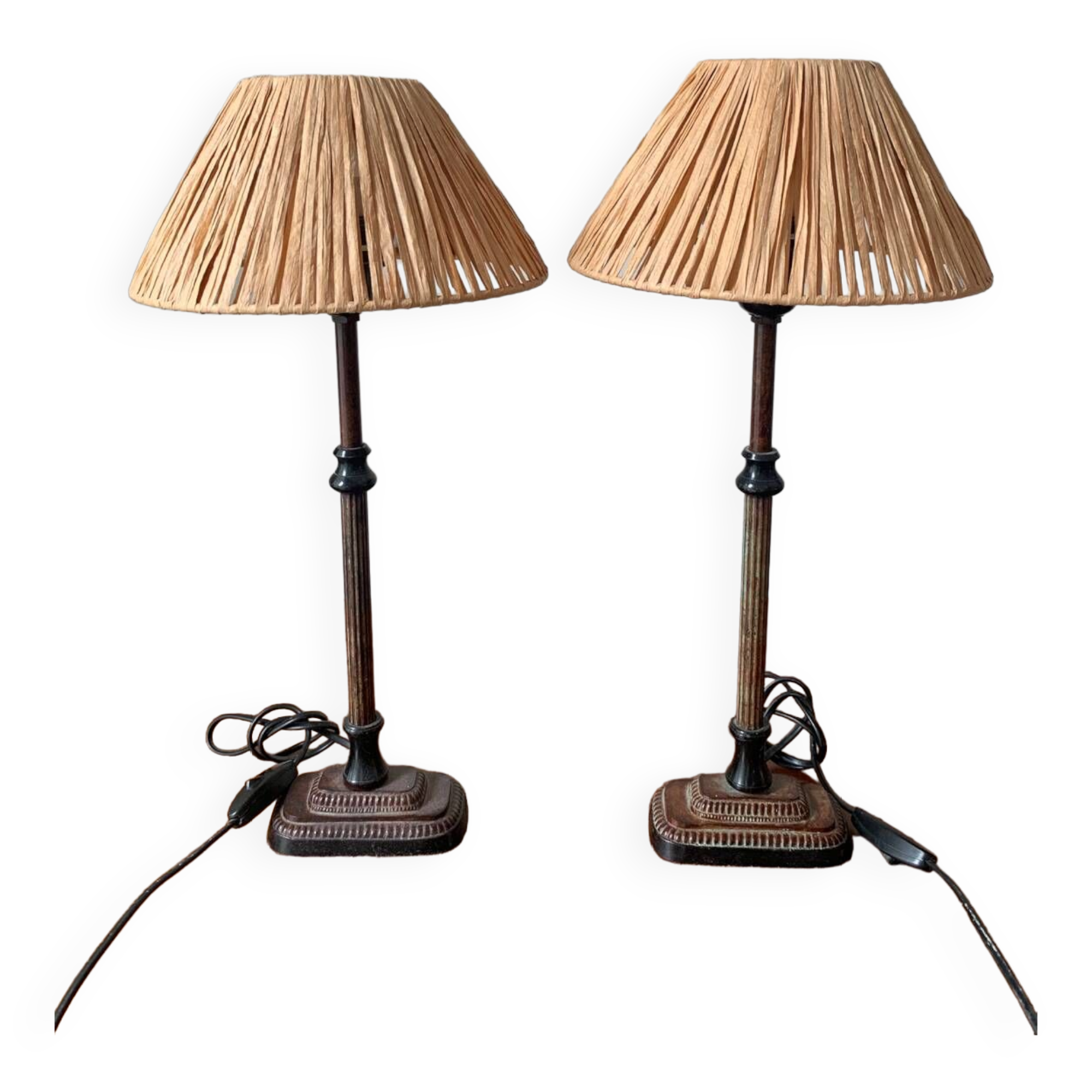 Pair of bedside lamps