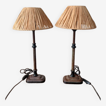 Pair of bedside lamps