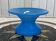 19th-century antique spittoon vase in blue opaline.
