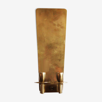 Brass wall candle holder