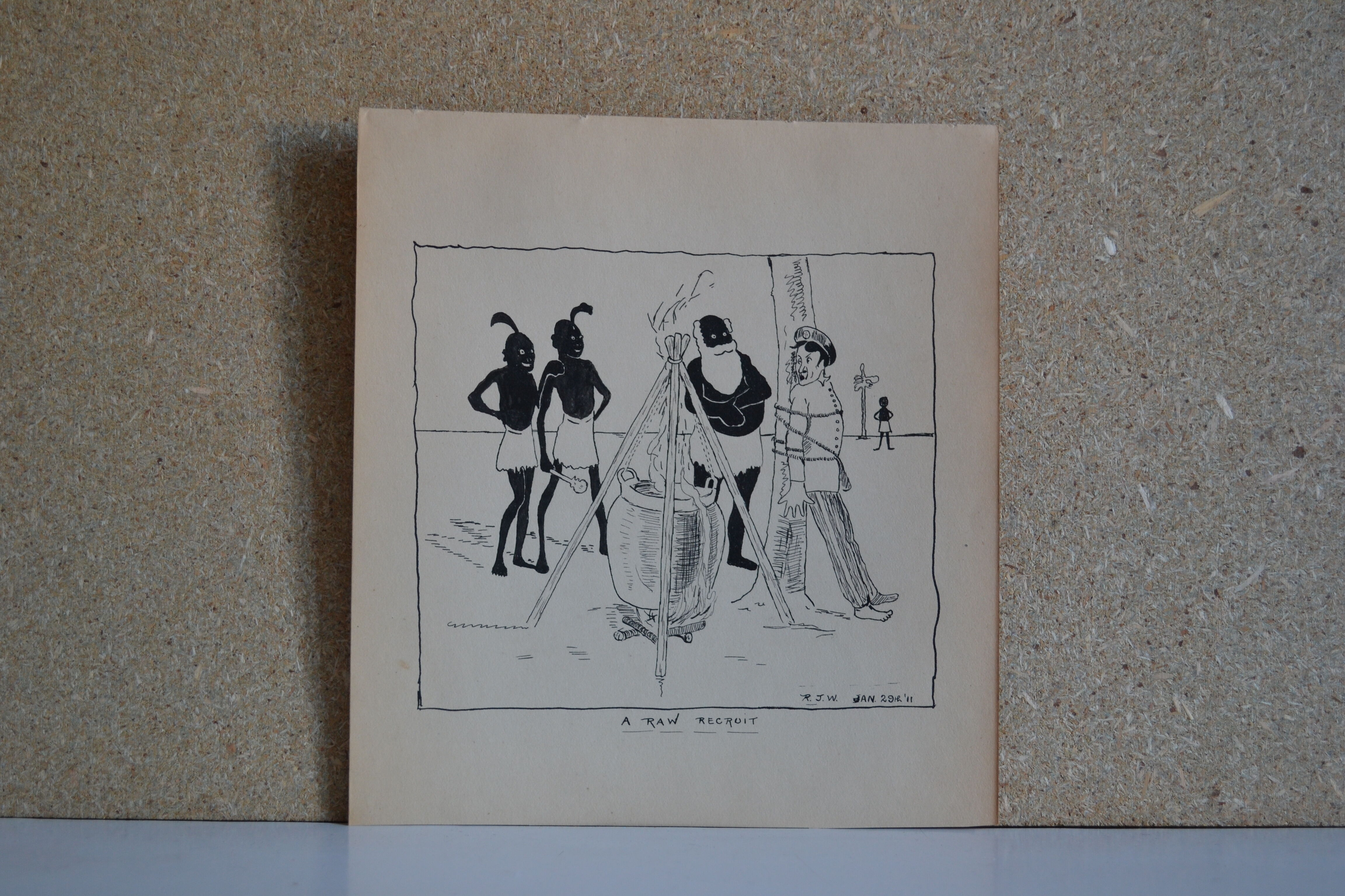 Drawing in indian ink circa 1910