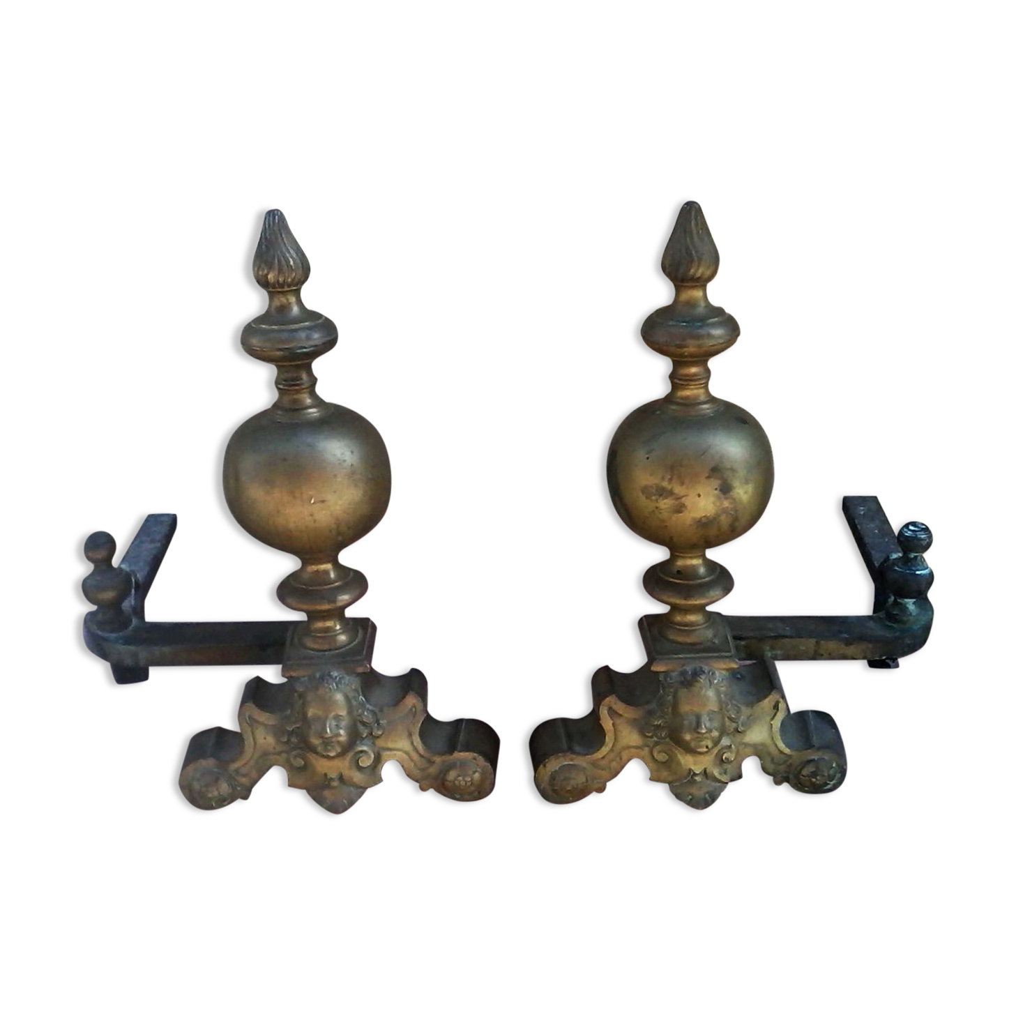 Pair of vintage French chenets