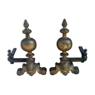 Pair of vintage French chenets