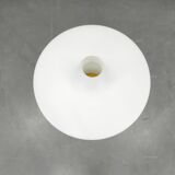 Mid Century Sculptural Floor Lamp with Glass Shade, 1970s