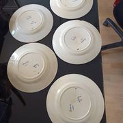 lot de 5 assiettes 1930 signées Marcel Goupy