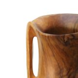 Sculptural wooden pitcher, 60s