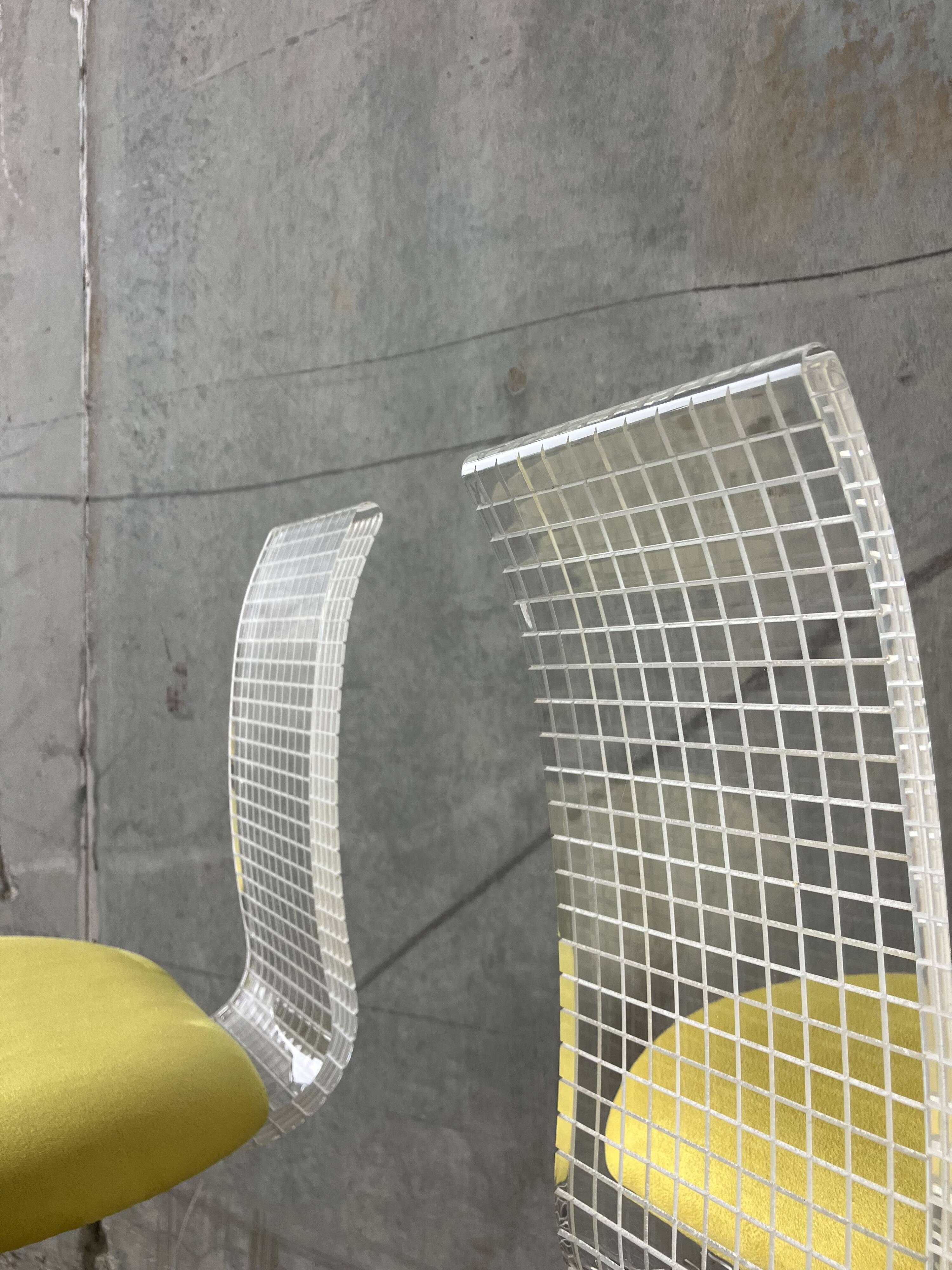 High chairs with plexiglass backrest Mirima, France