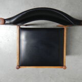 4 vintage chairs upholstered with skai