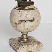 Briquet de table sphérique en travertin véritable – Italie, circa 1970