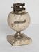 Spherical table lighter in genuine travertine – Italy, circa 1970