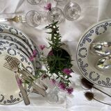 Set of 10 Nuneville flat and soup plates from 1890